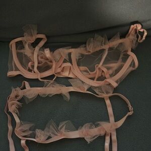 Sexy bra/ panty - garter set —